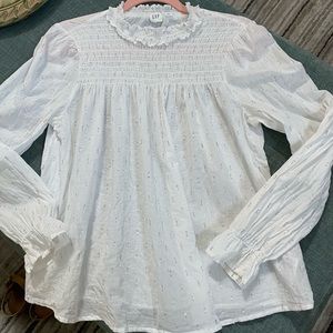 GAP cotton, smocked yolk top - Size Small